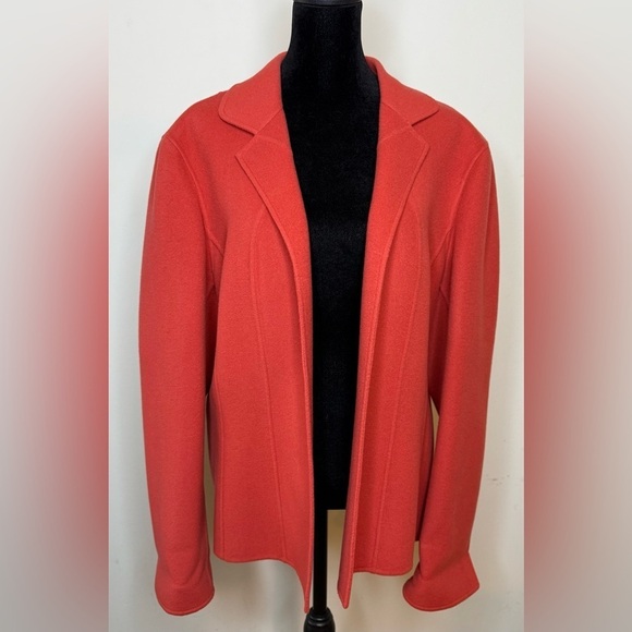 Talbots Jackets & Blazers - Talbots 100% wool preppy Orange Open blazer 
Size 16
Excellent condition